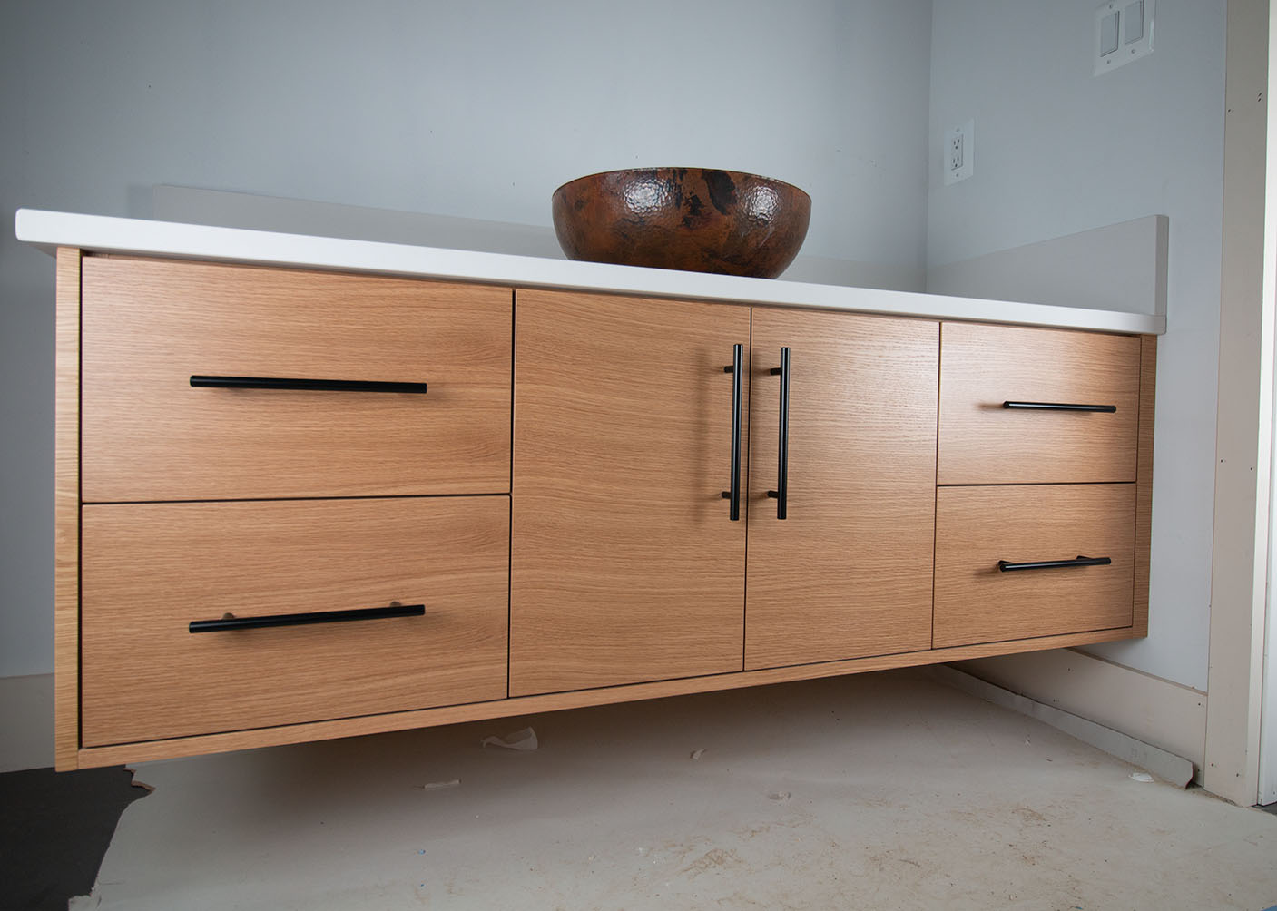 modern wooden custom bathroom cabinets